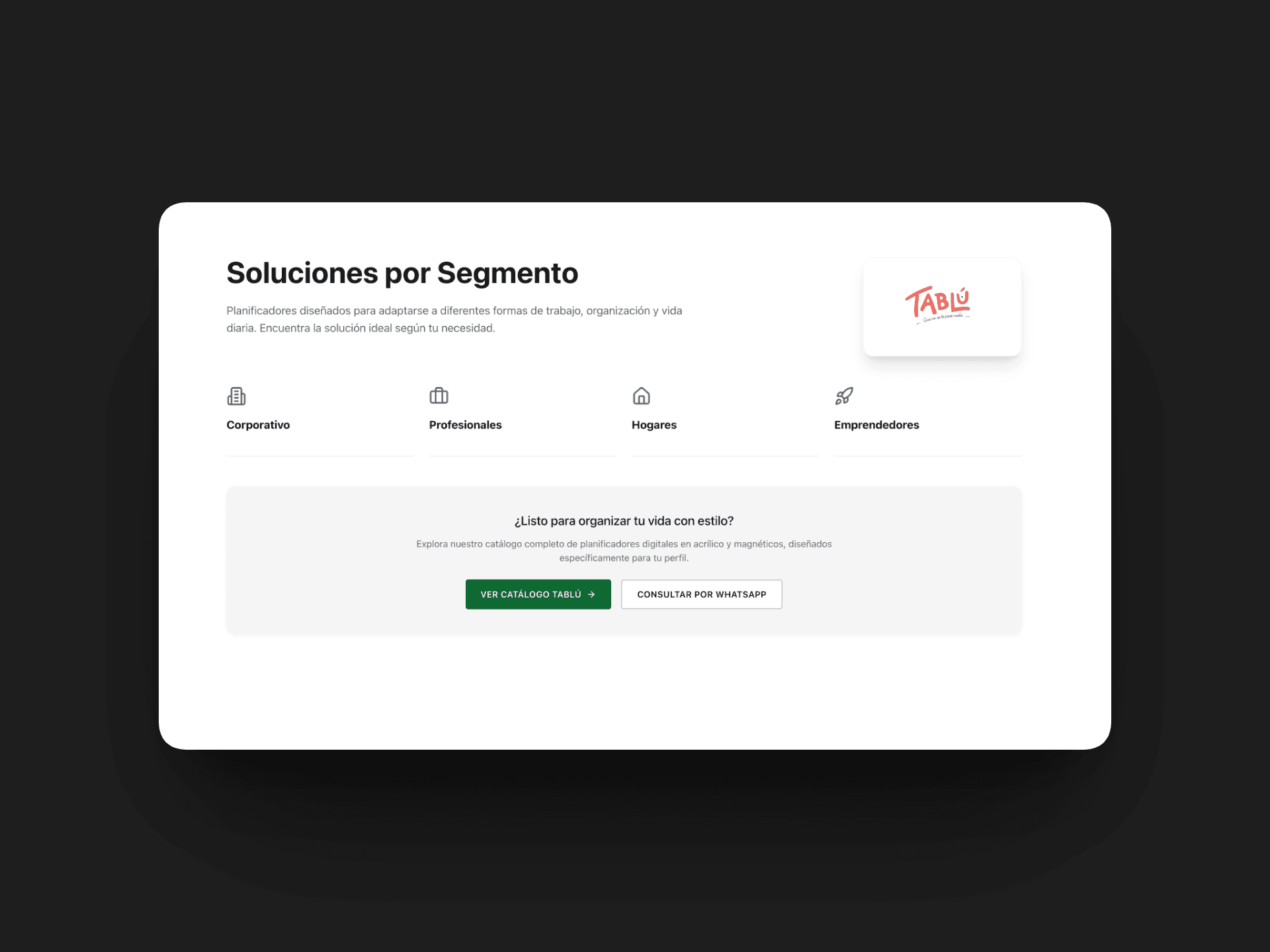 soluciones por segmento